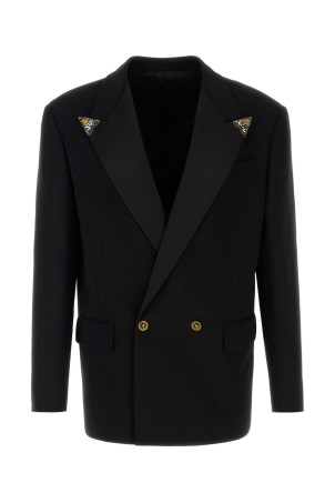 Black stretch wool blazer VERSACE (10269651A18305)