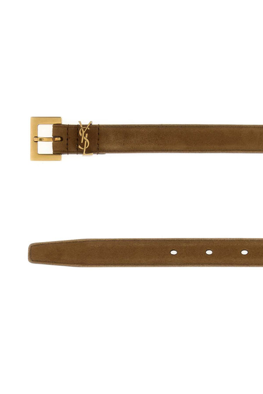 Camel suede belt SAINT LAURENT (554465AAG6E)