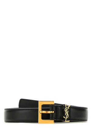 Black leather belt Black SAINT LAURENT (554465BOO0W)