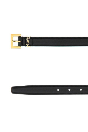 Black leather belt Black SAINT LAURENT (554465BOO0W)
