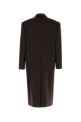 Шерстяное пальто цвета шоколада SAINT LAURENT (873406Y1O11)