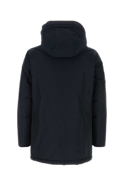 Пуховик из хлопковой смеси цвета «полуночный синий» WOOLRICH (CFWOOU0483MBUT0001)