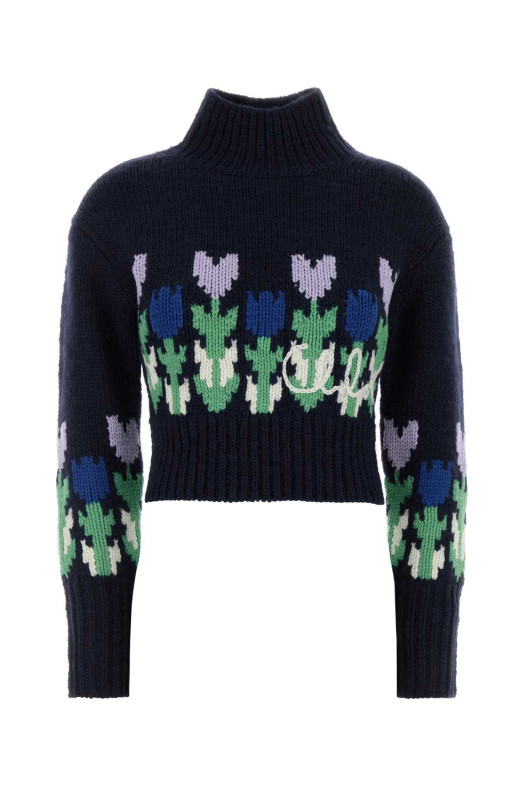Navy blue wool sweater CHLOE (CH26WMP41620)
