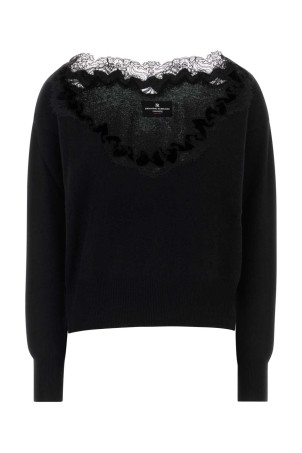 Black cashmere sweater ERMANNO SCERVINO (D495M722APPYU)