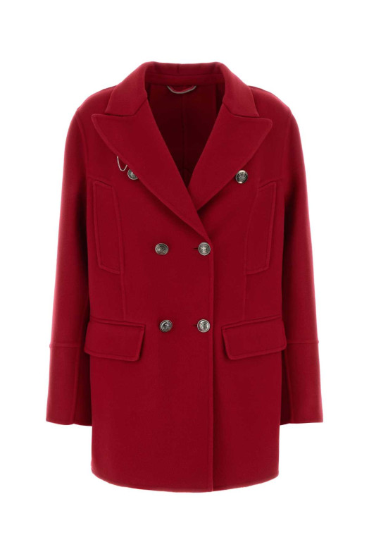 Красное шерстяное пальто ERMANNO SCERVINO (D496D72528G)
