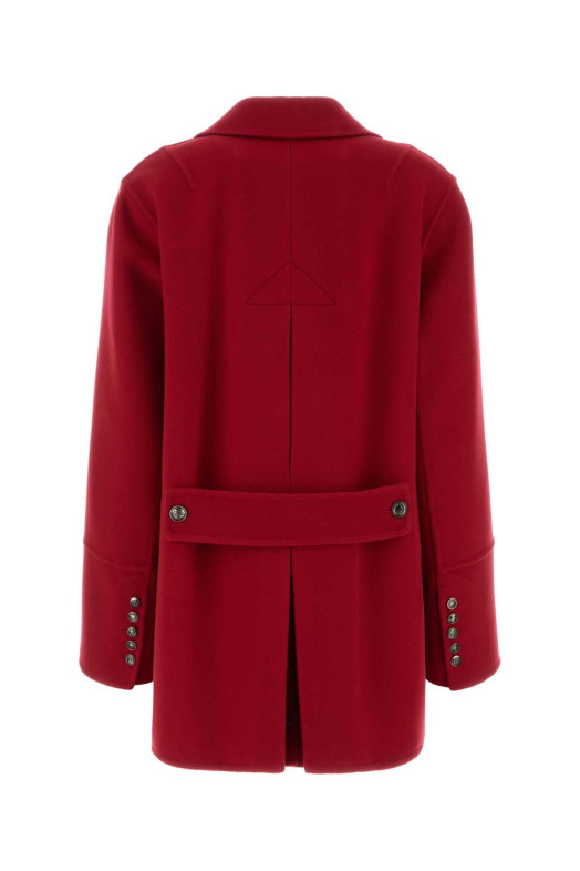 Красное шерстяное пальто ERMANNO SCERVINO (D496D72528G)