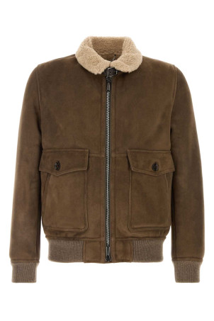 Brown shearling Fiano bomber jacket Brown MOORER (FIANOME7)
