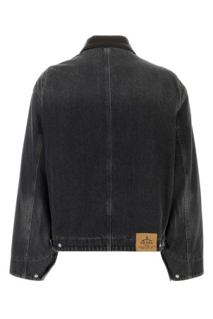 Black denim padded jacket PRADA (GEB329SOOO6288)