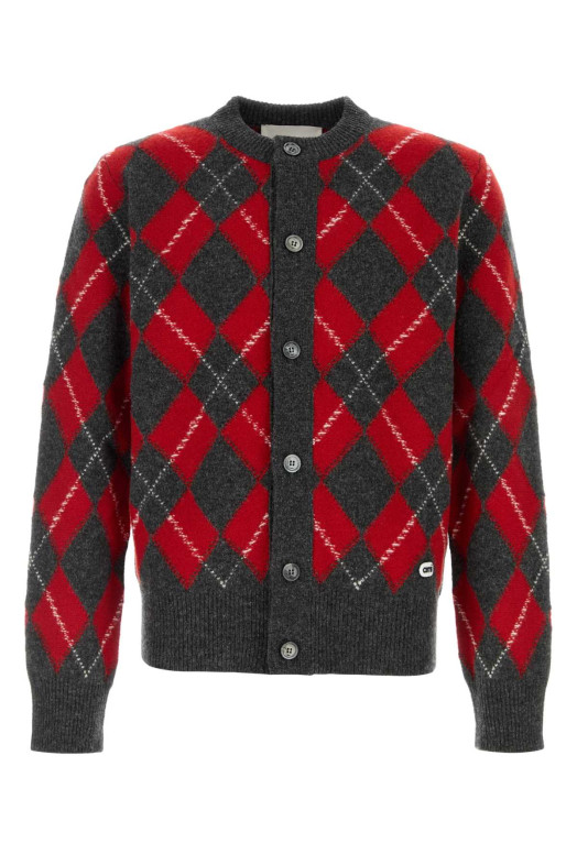 Embroidered wool cardigan AMI (HKC400KN0202)
