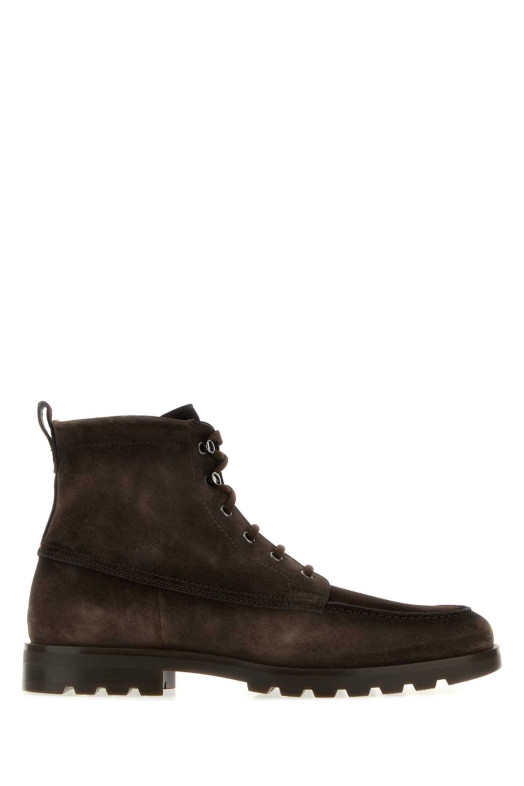 Темно-коричневые замшевые ботильоны Flair от SANTONI (MGDC18910DTRBGEX)