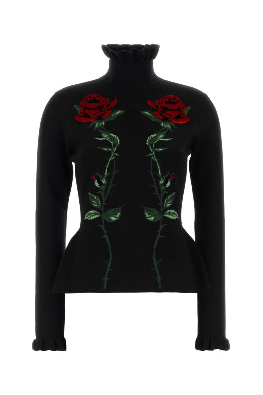 Черный шерстяной свитер BLUMARINE (NF6086MA3134M232A)