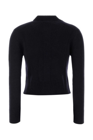 Midnight blue wool cardigan MAISON KITSUNE (PW00506KT1006)