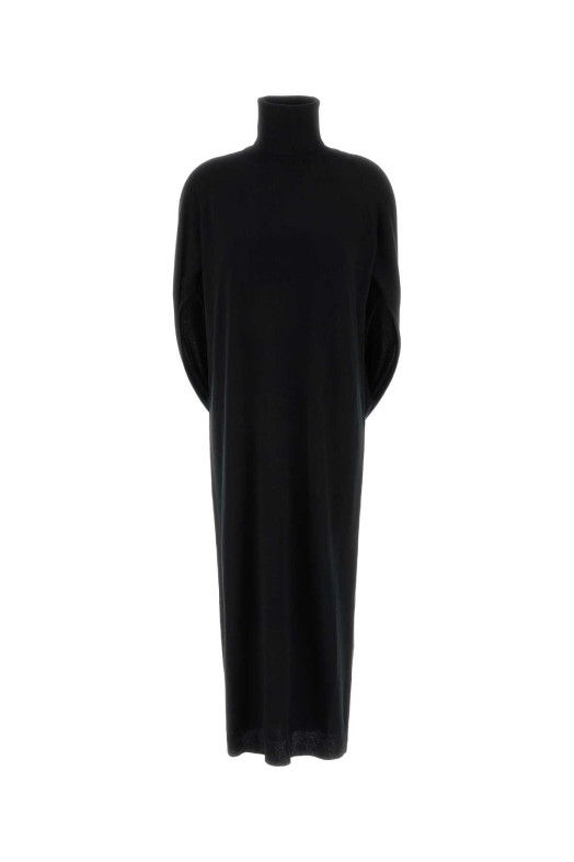 Black cashmere Wrap sweater dress UMA WANG (UK7138)
