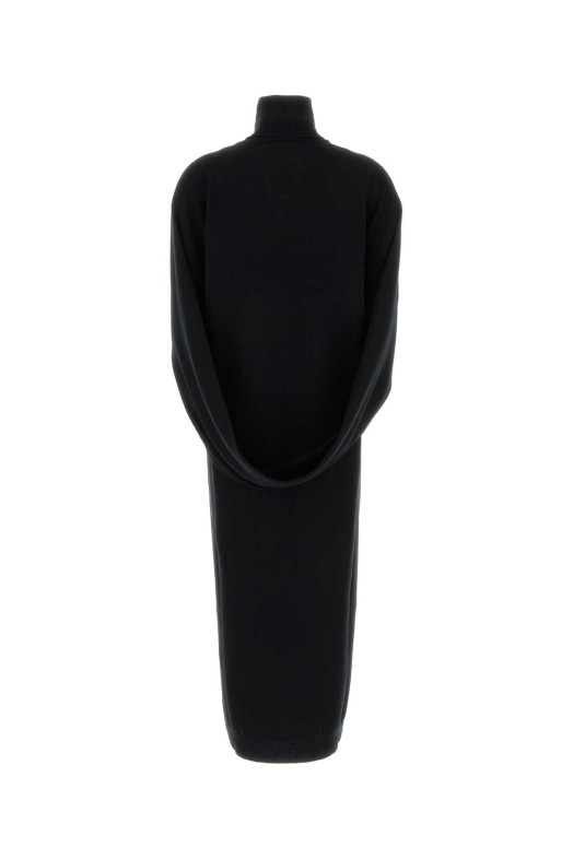 Black cashmere Wrap sweater dress UMA WANG (UK7138)
