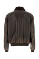 Dark brown shearling jacket PRADA (UPW629SOOO6264)