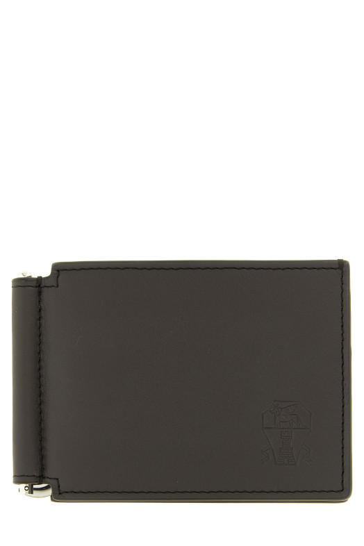 Гладкий коровьий кожевенный кошелек, коричневый BRUNELLO CUCINELLI MWZNBU440C8034
