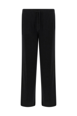 Wool and cashmere pants Black