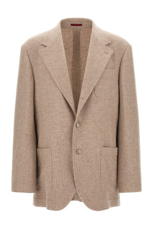Cashmere panama blazer Beige