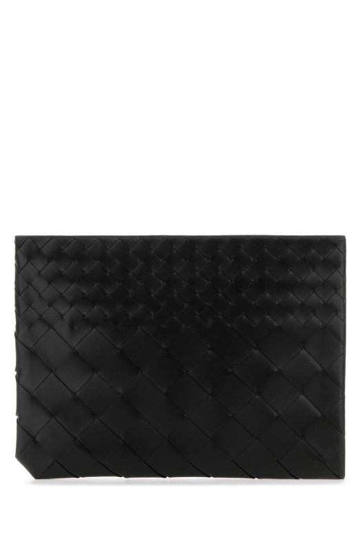 Black leather Intrecciato pouch BOTTEGA VENETA (607479V3R53)