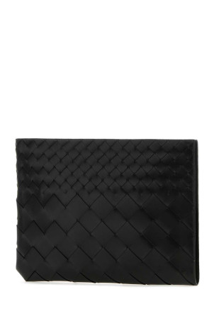 Black leather Intrecciato pouch BOTTEGA VENETA (607479V3R53)