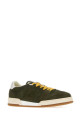Olive green suede Fendi Match sneakers FENDI (7E1971B1RG)