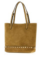 Beige suede small Rockstud bucket bag VALENTINO GARAVANI (9W2B0T75KQQ)