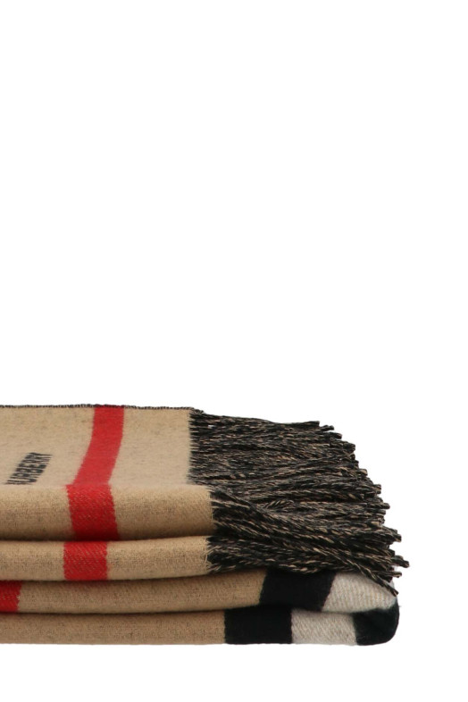 Плед с полосатым узором, бежевый BURBERRY 8047601ARCHIVEBEIGE
