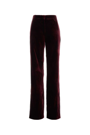 Burgundy velvet pant VERSACE (10258841A19180)