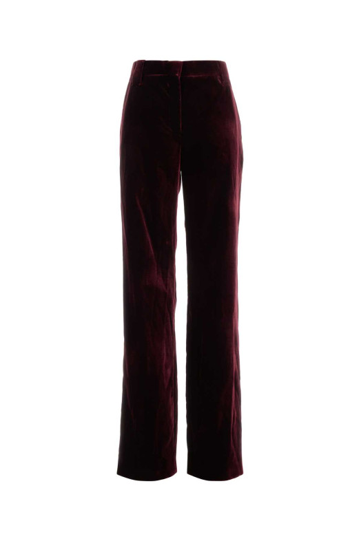 Burgundy velvet pant VERSACE (10258841A19180)