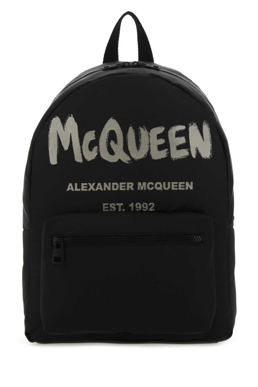 Рюкзак «Metropolitan» из чёрной ткани от ALEXANDER MCQUEEN (6464571AABW)