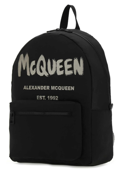 Рюкзак «Metropolitan» из чёрной ткани от ALEXANDER MCQUEEN (6464571AABW)