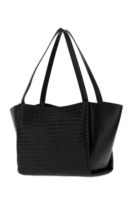 Черная кожаная сумка для покупок «Corso» от BOTTEGA VENETA (A006T5V60G0)