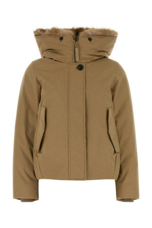Beige cotton down jacket WOOLRICH (CFWWOU2237FRUT1974)