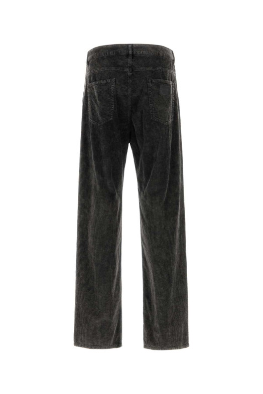 Charcoal stretch corduroy pant Black DOLCE & GABBANA (GWVNXTG8LI1)