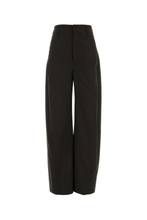 Dark brown gabardine wide-leg pant LEMAIRE (PA1350LF414)