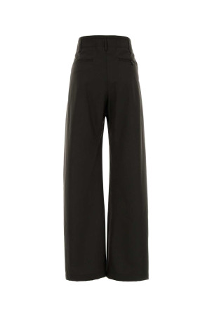 Dark brown gabardine wide-leg pant LEMAIRE (PA1350LF414)