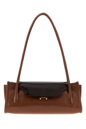 Caramel leather Trunkette shoulder bag MARNI (SBMP0310U0P9465)