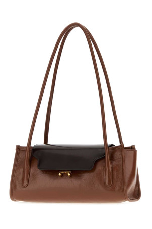 Caramel leather Trunkette shoulder bag MARNI (SBMP0310U0P9465)