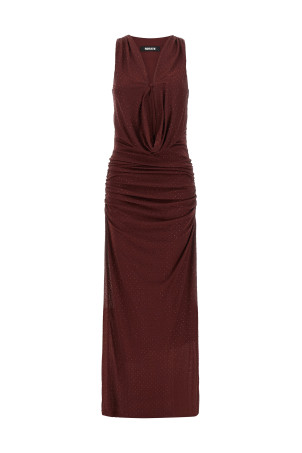Halterneck maxi dress Bordeaux