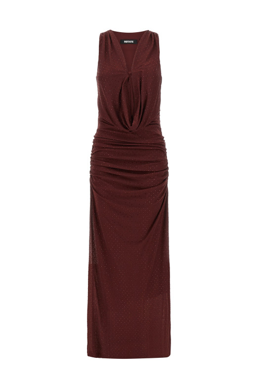Halterneck maxi dress Bordeaux