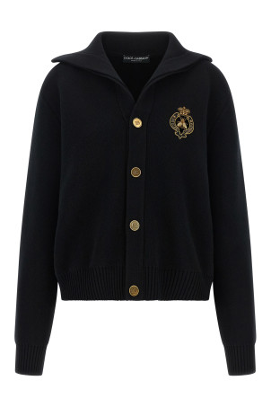 Embroidery cardigan Black