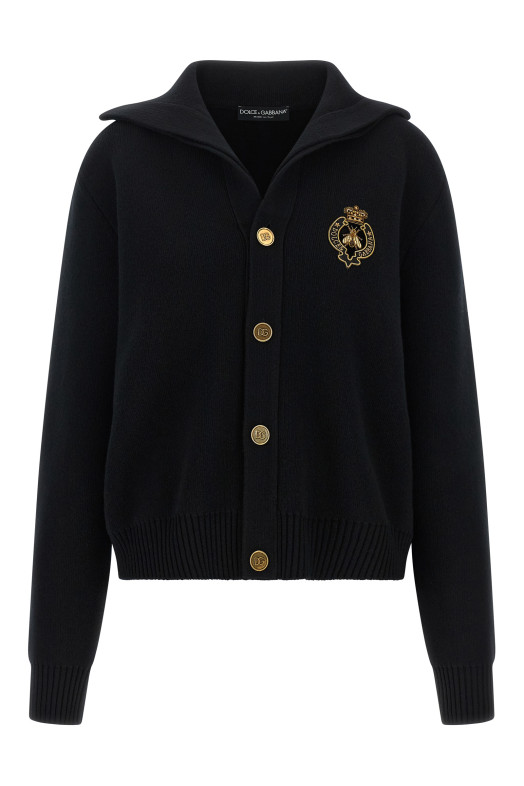 Embroidery cardigan Black