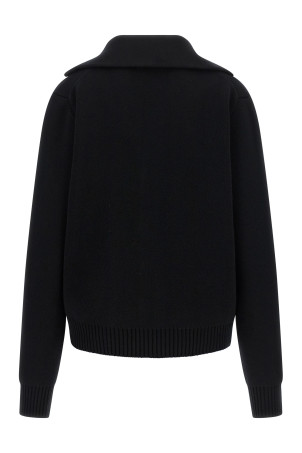 Embroidery cardigan Black