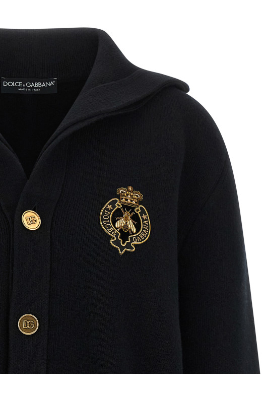 Embroidery cardigan Black