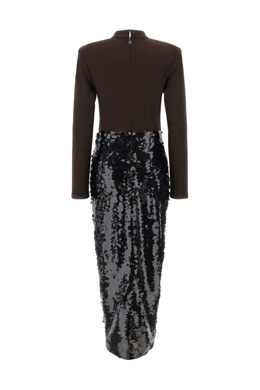 'Knotted Midi Dress' dress Brown