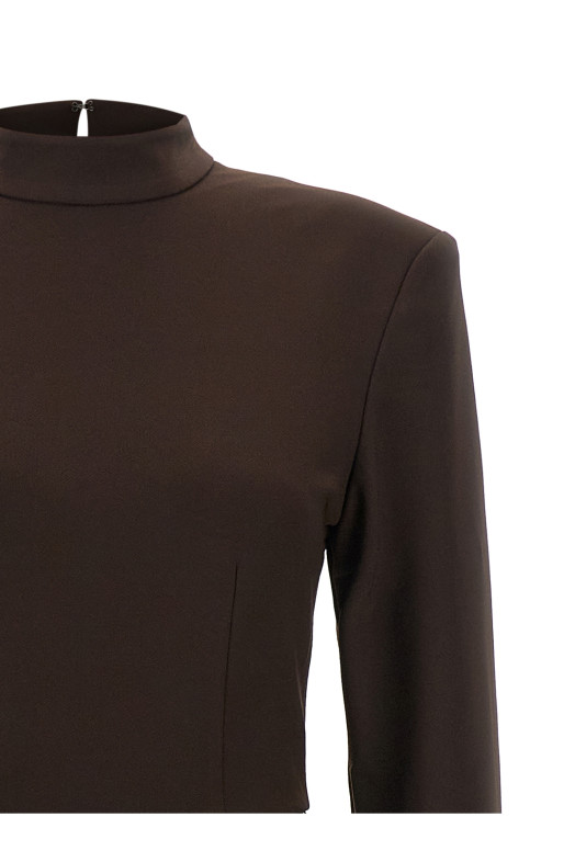 'Knotted Midi Dress' dress Brown
