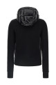 Padded cardigan with hood and zip Black