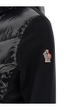 Padded cardigan with hood and zip Black