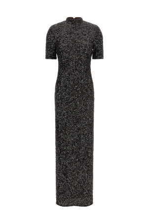 'Sequins Maxi Slit' dress Black