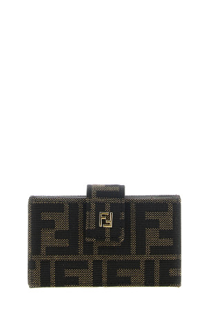 FF jacquard cardholder Brown